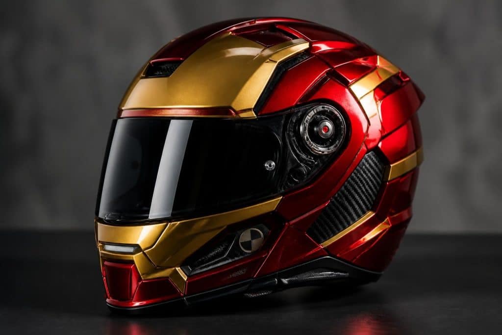 découvrez le casque moto iron man alliant design unique et sécurité certifiée ece pour une protection optimale sur la route.